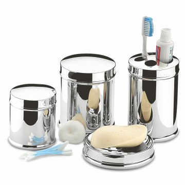 Conjunto para Banheiro Inox / 4 peças - Brinox