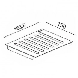 Escorredor de 15x15cm P/ Cuba Quadratino Com Canal - Debacco 