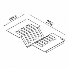 Escorredor de pratos 30x15cm P/ Cuba Quadratino Com Canal - Debacco 