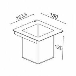 Porta Potes 15x15cm p/ Canal Organizador Úmido Debacco 