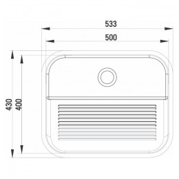 Tanque Inox 40x40x22 Acetinado 25 Litros 