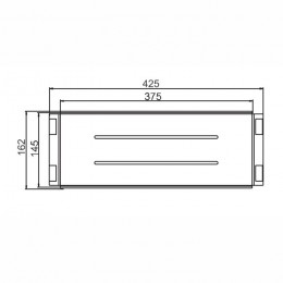 Bandeja Retangular Profunda Black Matte - Debacco