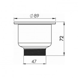 Válvula inox 3 1/2 com cesto removível - Ghelplus