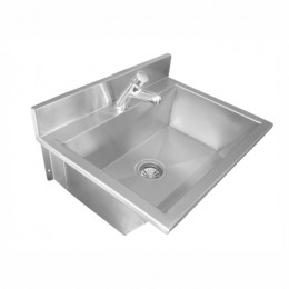 Lavatório com bancada para 01 torneira 50cm - Construinox