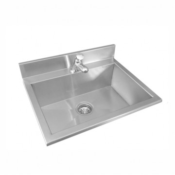 Lavatório com bancada para 01 torneira 50cm - Construinox