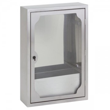 Caixa de Hidrante Inox com Porta de Vidro Sobrepor - Construinox
