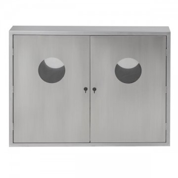 Caixa de Hidrante Inox Dupla Sobrepor - Construinox