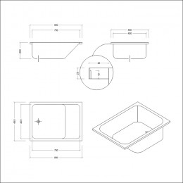 Banheira Inox para Berçário 75x40x20cm - Construinox