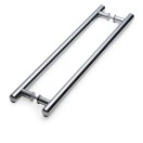Puxador Inox Duplo Tipo H Tubular 1 metro - Construinox