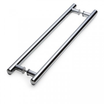 Puxador Inox Duplo Tipo H Tubular 1 metro 