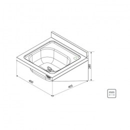 Lavatório c/ suporte 40x40x28cm - Tramontina